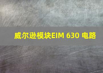 威尔逊模块EIM 630 电路